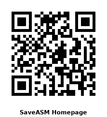 SaveASM Homepage QR code